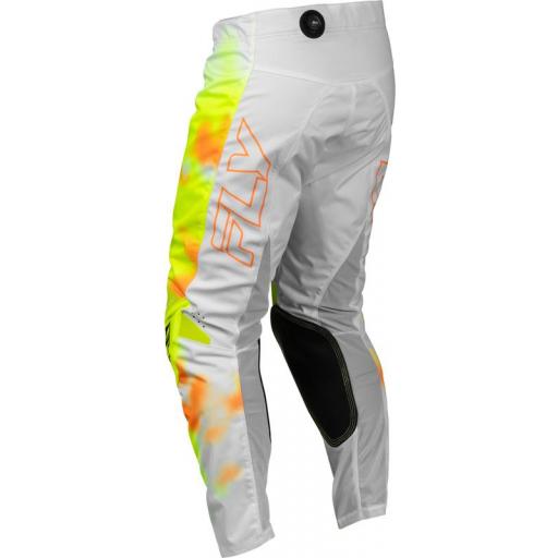 Pantalón motocross FLY Racing Kinetic Blur - blanco/Hi-Vis/naranja [3]