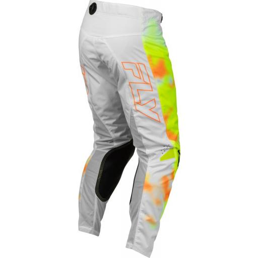 Pantalón motocross FLY Racing Kinetic Blur - blanco/Hi-Vis/naranja [2]