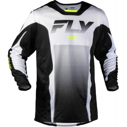 Camiseta FLY RACING Kinetic Fade - negro/blanco/Hi-Vis