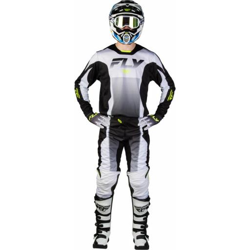 Camiseta FLY RACING Kinetic Fade - negro/blanco/Hi-Vis [2]