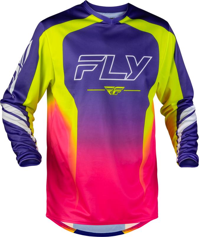 Camiseta FLY RACING F-16 Raze - violeta/rojo/amarillo