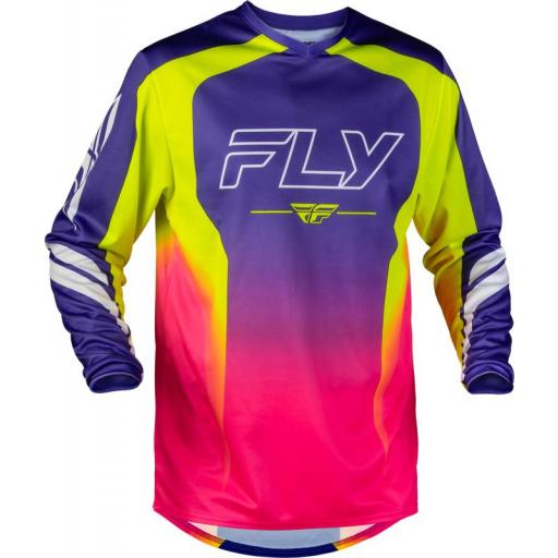 Camiseta FLY RACING F-16 Raze - violeta/rojo/amarillo