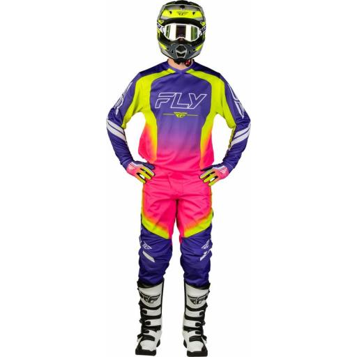Pantalón FLY RACING F-16 Raze - violeta/rojo/amarillo [4]