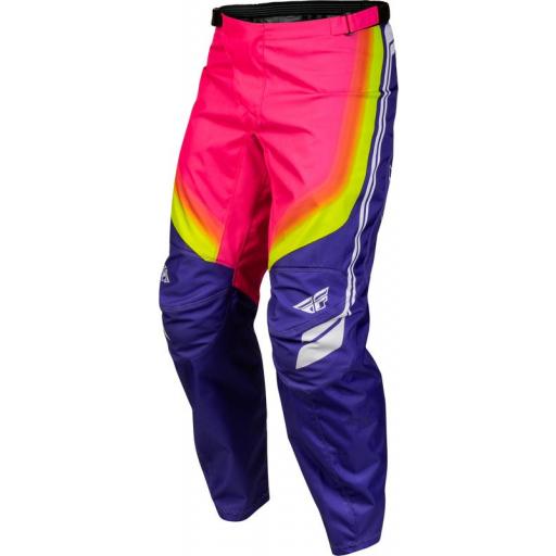 Pantalón FLY RACING F-16 Raze - violeta/rojo/amarillo