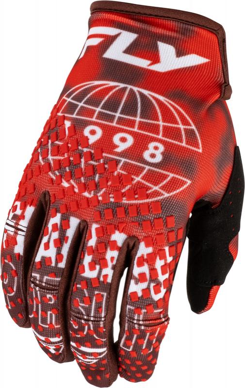 Guantes FLY RACING Kinetic Blur - rojo/marrón