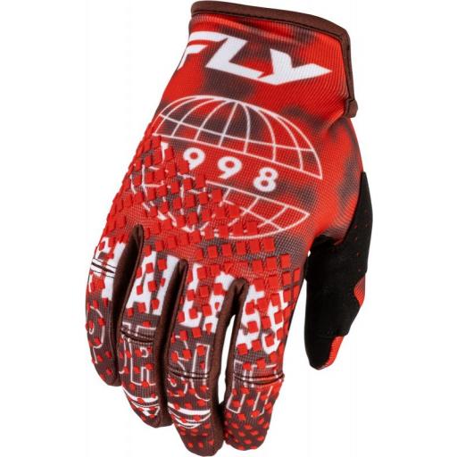 Guantes FLY RACING Kinetic Blur - rojo/marrón