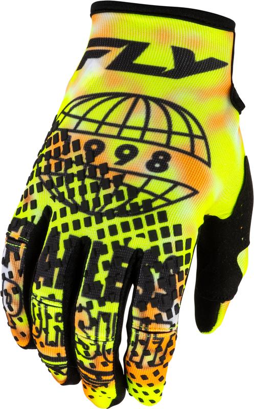 Guantes FLY RACING Kinetic Blur - blanco/Hi-Vis/naranja