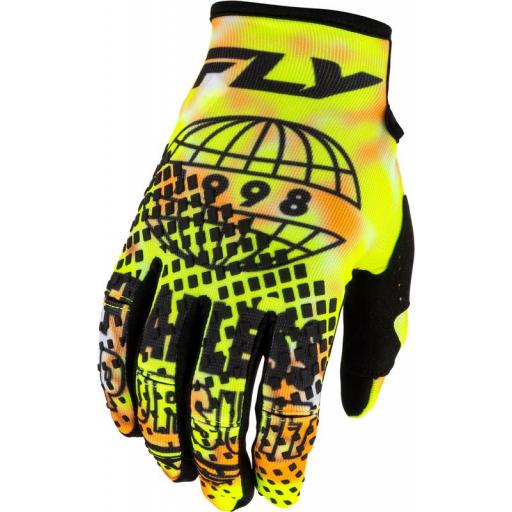 Guantes FLY RACING Kinetic Blur - blanco/Hi-Vis/naranja