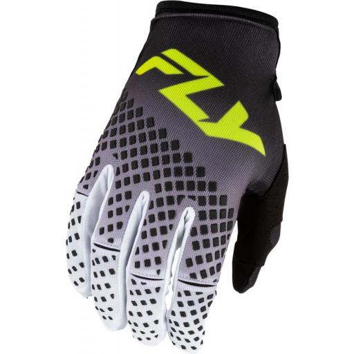 Guantes FLY RACING Kinetic Fade - negro/blanco/Hi-Vis