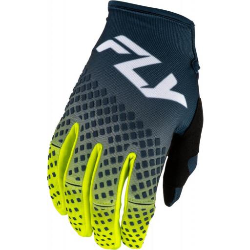 Guantes FLY RACING Kinetic Fade - Navy/Hi-Vis/blanco