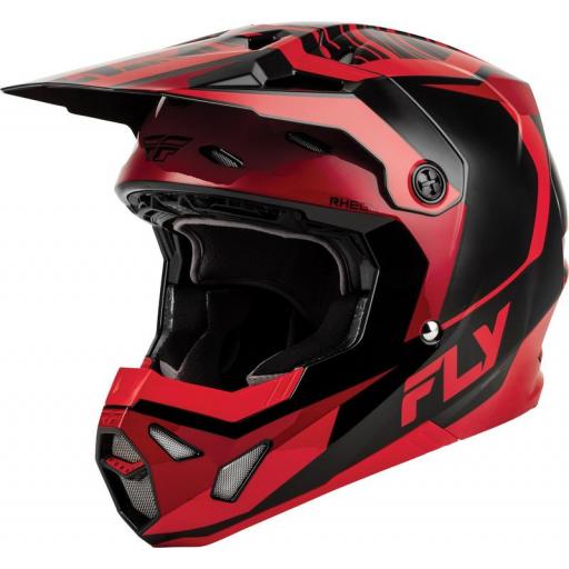 Casco infantil FLY RACING Formula CP Charge - negro y rojo