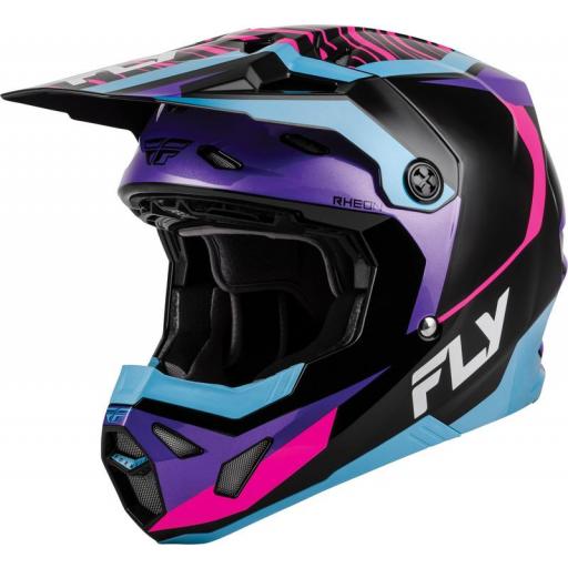 Casco infantil FLY RACING Formula CP Charge - negro/violeta/rosa/azul [0]