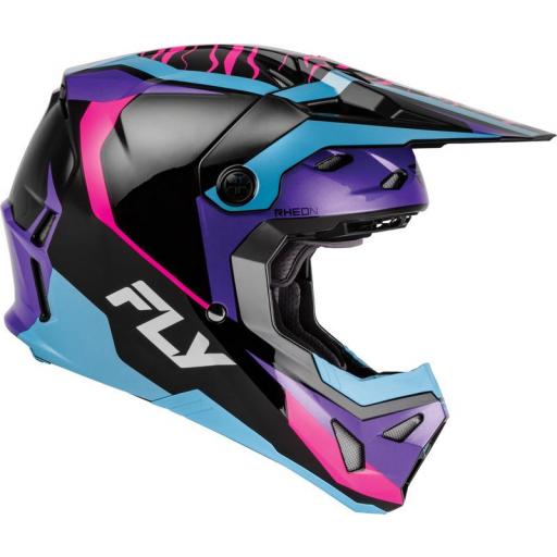 Casco infantil FLY RACING Formula CP Charge - negro/violeta/rosa/azul [1]