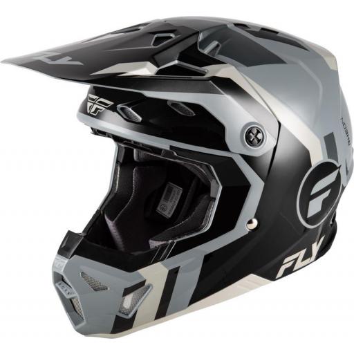 Casco infantil FLY RACING Formula CP Seal - negro/gris/Light Grey [0]