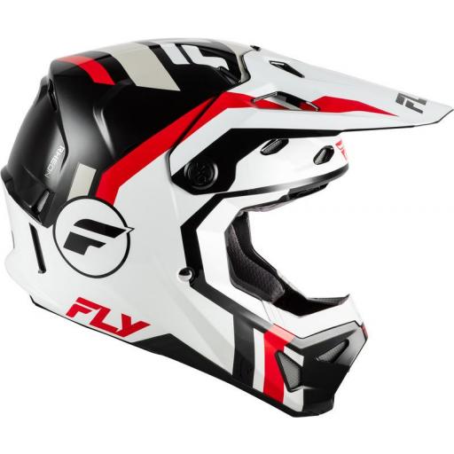 Casco infantil FLY RACING Formula CP Seal - blanco/negro/rojo [1]