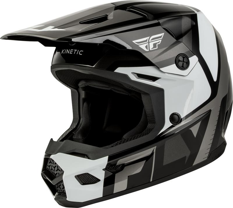 Casco infantil FLY RACING Kinetic Scrap - negro/blanco/gris