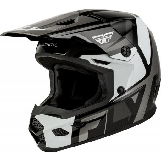 Casco infantil FLY RACING Kinetic Scrap - negro/blanco/gris [0]