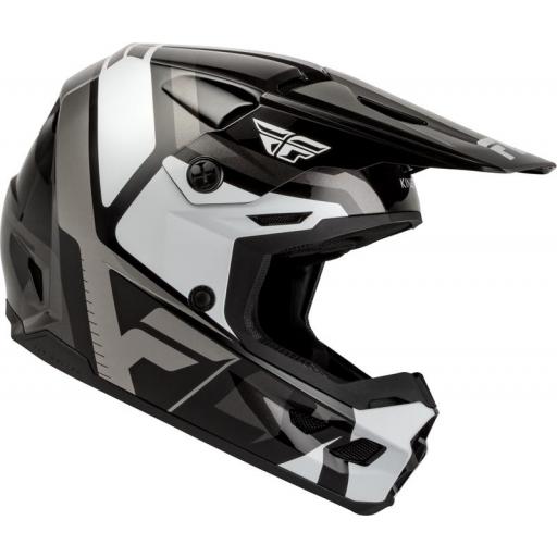 Casco infantil FLY RACING Kinetic Scrap - negro/blanco/gris [2]