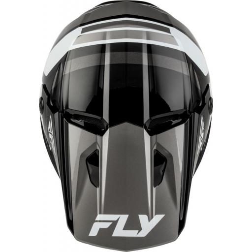 Casco infantil FLY RACING Kinetic Scrap - negro/blanco/gris [1]
