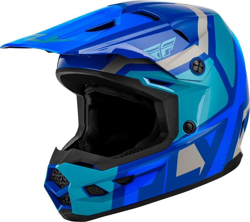 Casco infantil FLY RACING Kinetic Scrap - azul/Light Blue/gris