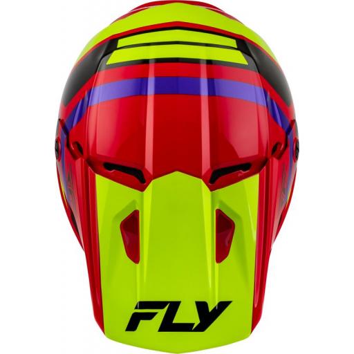 Casco infantil FLY RACING Kinetic Scrap - rojo/Hi-Vis/violeta/negro [1]