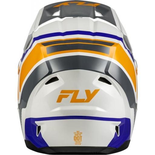 Casco infantil FLY RACING Kinetic Scrap - blanco/naranja/azul/gris [2]