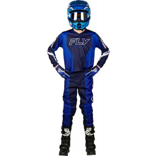 Pantalón infantil FLY RACING F-16 Raze - Navy/azul/blanco [4]