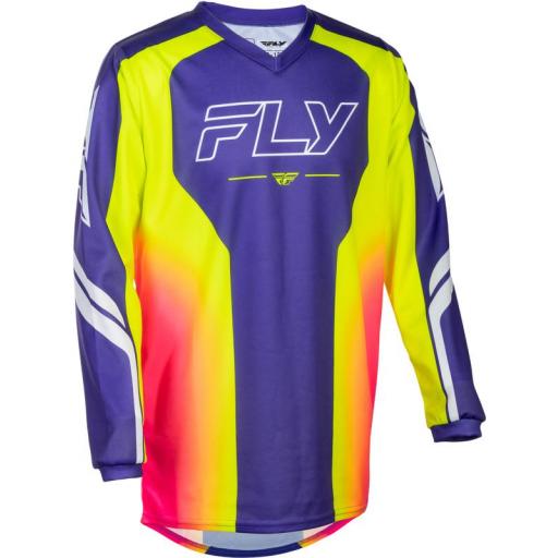 Camiseta infantil FLY RACING F-16 Raze - violeta/rojo/amarillo [0]