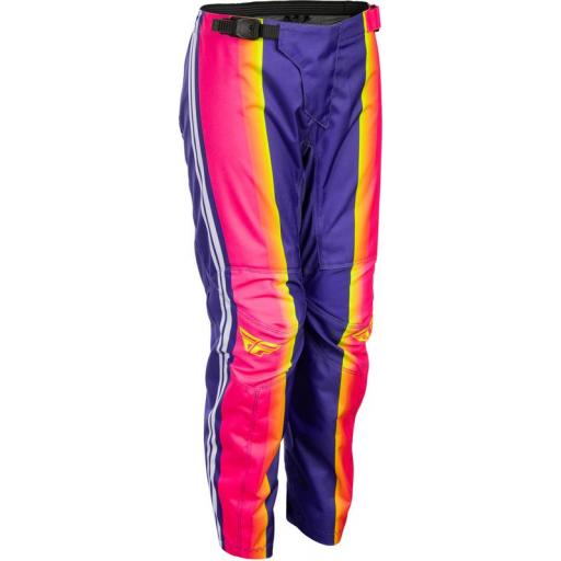 Pantalón infantil FLY RACING F-16 Raze - violeta/rojo/Amarillo