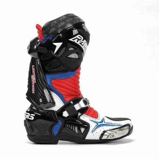Bota racing Rainers 999 GP CARBONO Rojo, blanco y azul