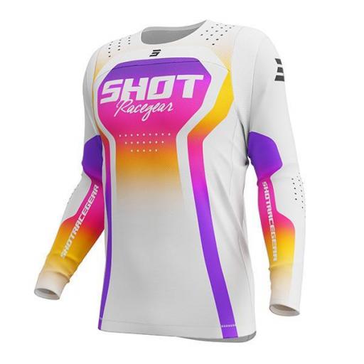 Camiseta motocross infantil Shot Contact Kid Rac blanca [0]