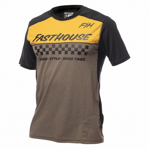 FASTHOUSE BIKE JERSEY MESA SHORT SLEEVE HEATHER GOLD/BROWN