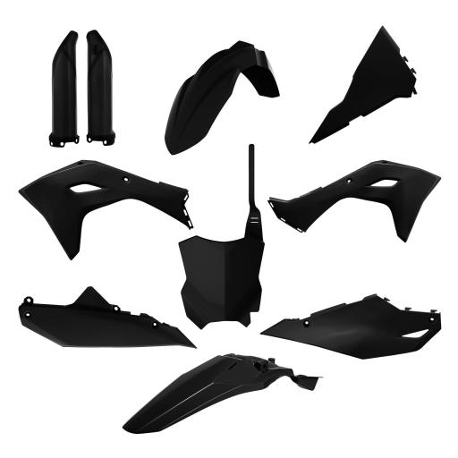 Kit de plástica con protectores de horquilla KAwasaki KX 450 F 2024 color negro