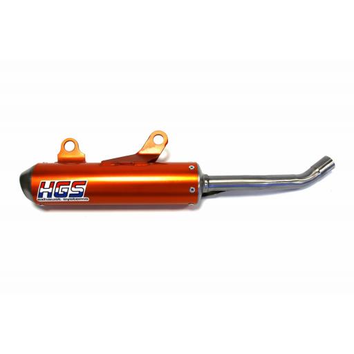 Silenciador HGS KTM sx 125, Husqvarna tc 125 Gas Gas mc 125 color naranja