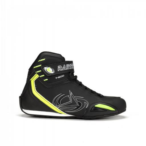Bota corta touring Rainers T500 PLUS-F negro y amarillo