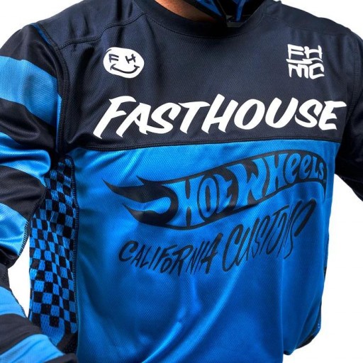 Camiseta infantil FASTHOUSE Grindhouse Hot Wheels Jersey - Azul electrico [2]
