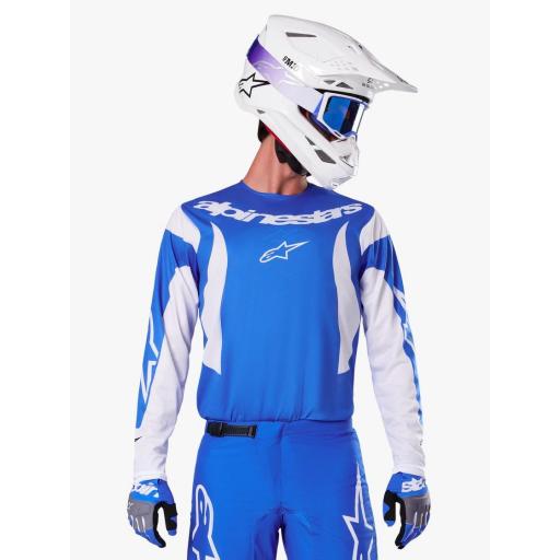 Camiseta Alpinestar Fluid Haul azul y blanco 2025 [3]