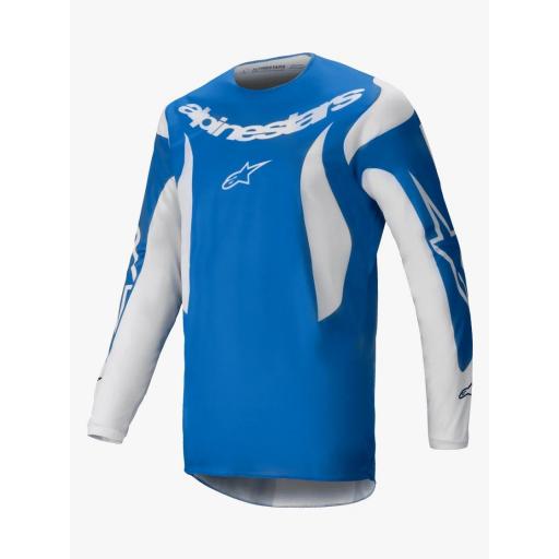 Camiseta Alpinestar Fluid Haul azul y blanco 2025