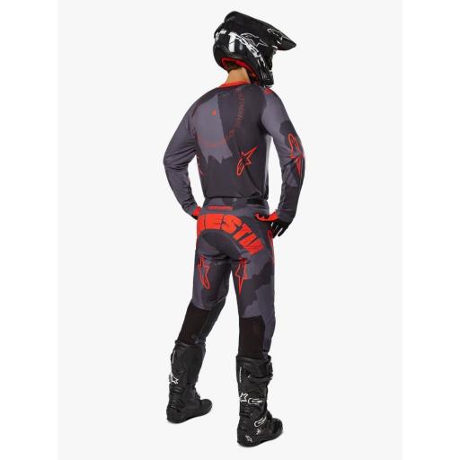 Pantalón Alpinestars Racer Hollow gris camuflaje y naranja fluor 2025 [4]