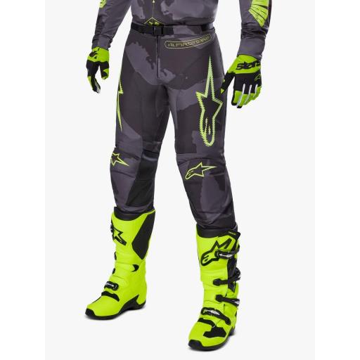 Pantalón Alpinestars Racer Hollow gris oscuro y amarillo fluor 2025 [3]