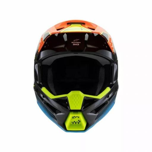 Casco Alpinestars SM3 Fray infantil / junior Negro, naranja y amarillo [3]