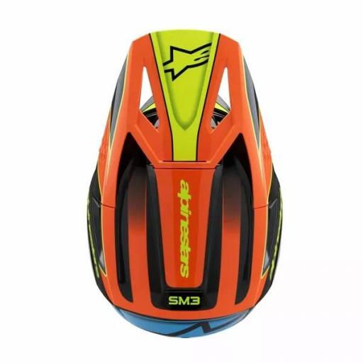 Casco Alpinestars SM3 Fray infantil / junior Negro, naranja y amarillo [1]