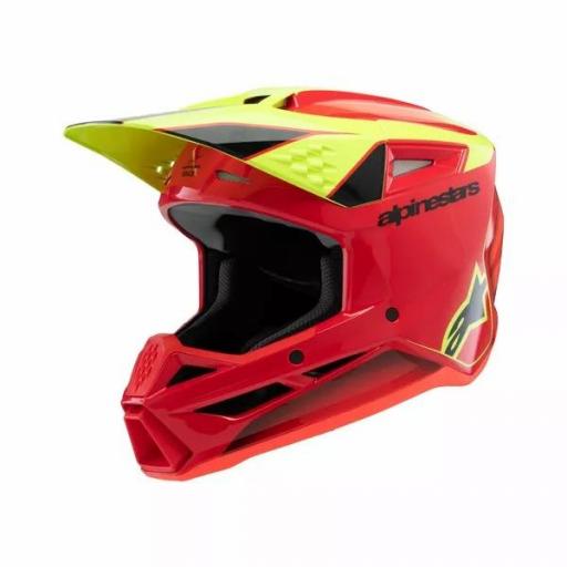 Casco Alpinestars SM3 Fray infantil / junior Rojo, amarillo y negro [0]