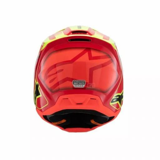 Casco Alpinestars SM3 Fray infantil / junior Rojo, amarillo y negro [3]