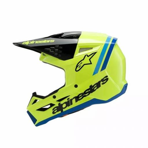 Casco Alpinestars SM3 Fray infantil / junior amarillo, negro y azul [1]