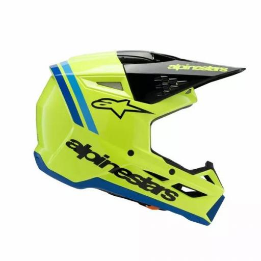 Casco Alpinestars SM3 Fray infantil / junior amarillo, negro y azul [2]