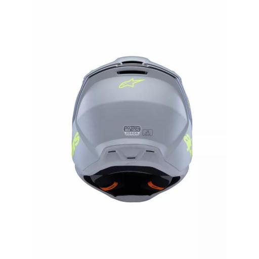 Casco Alpinestars SM3 Fray infantil / junior gris, negro y amarillo [5]