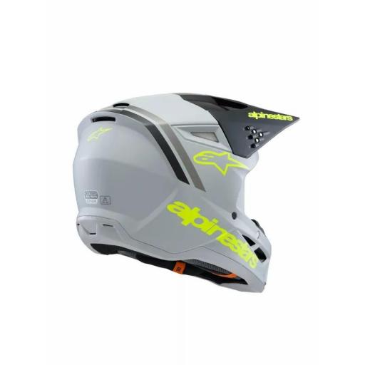 Casco Alpinestars SM3 Fray infantil / junior gris, negro y amarillo [3]