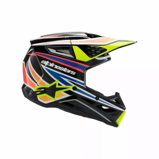 Casco Alpinestars SM3 Fray infantil / junior negro, amarillo, azul y rojo [2]