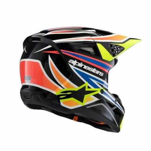 Casco Alpinestars SM3 Fray infantil / junior negro, amarillo, azul y rojo [3]